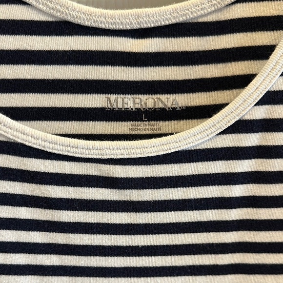 Merona Black and White Fitted Sleeveless Tank Top - Picture 2 of 2